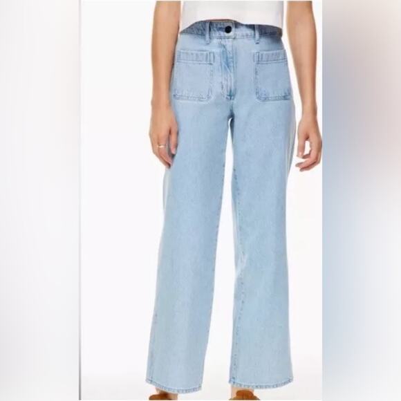 Aritzia Wilfred Free Adrift Jean high rise wide leg size 10 - Picture 1 of 10